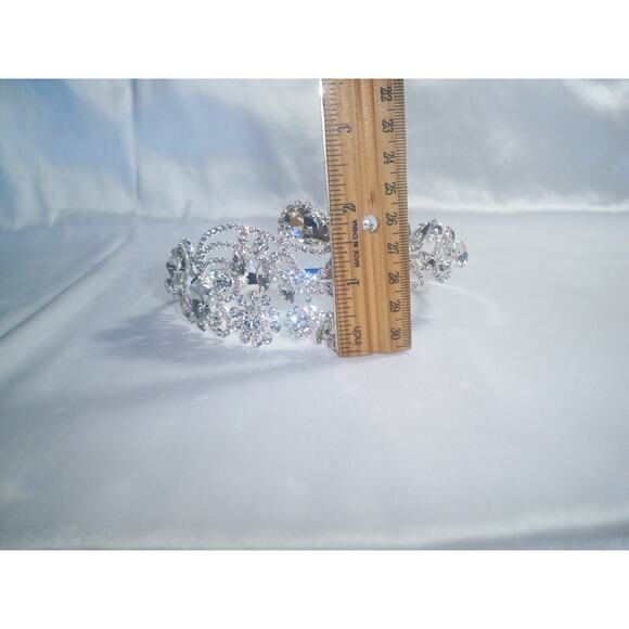 Sliver asymmetrical headband headpiece tiara bridal wedding headband headband s - Picture 4 of 5
